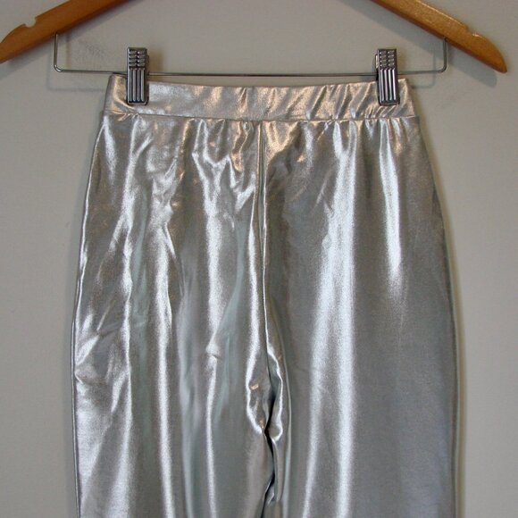 Fashion Nova Silver Metallic Pants Your Wildest Dreams Club Party NEW NWT  XS - Picture 11 of 13